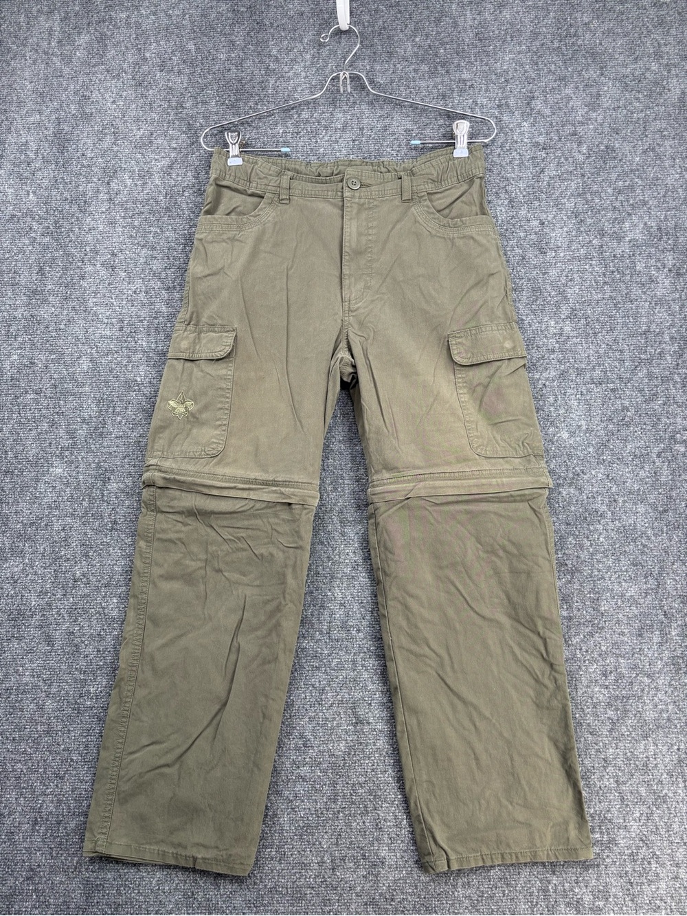 Boy Scouts Of America Green Switchback Convertible Cargo Pants Boys 16